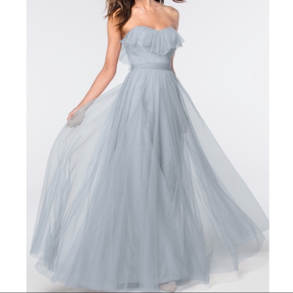 Watters & Watters Dusty French Blue Angelie Gown 2